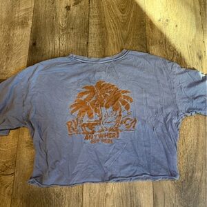 RVCA Blue and Orange Crop Top